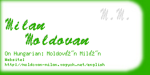 milan moldovan business card